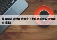 娄底网站建设现状调查（娄底网站建设现状调查结果）