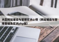 大型网站建设与管理实训心得（网站建设与管理基础及实训php版）