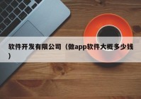 软件开发有限公司（做app软件大概多少钱）